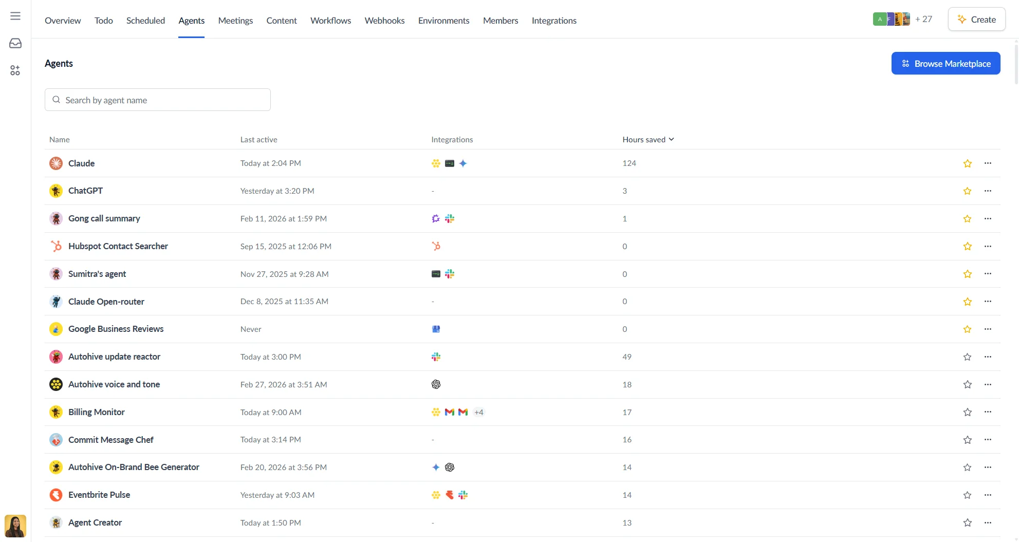 Explore agents in Autohive