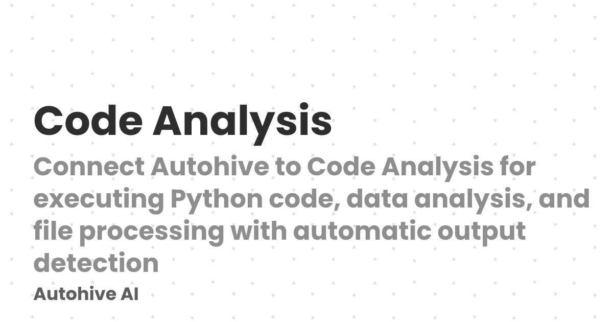 Code Analysis | Autohive AI